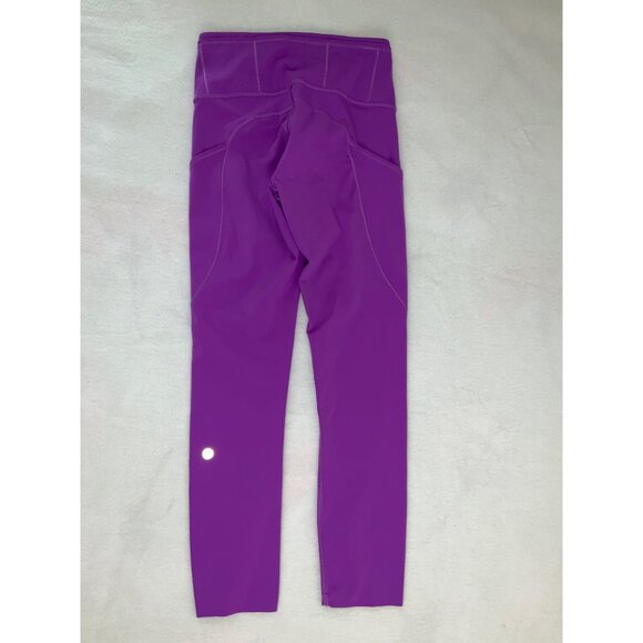 Lululemon Fast and Free High-Rise Crop 23" Moonlit Magenta, size 4 - Picture 3 of 6